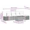 vidaXL Set de canapele pentru grădină cu pernă 6 pcs Bej Rattan poli