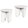 vidaXL Masă de cafea 2 buc. Alb 39.5 x 39.5 x 30 cm Lemn masiv de pin