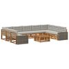 vidaXL Set de canapele de exterior 10 buc. Natural și gri deschis