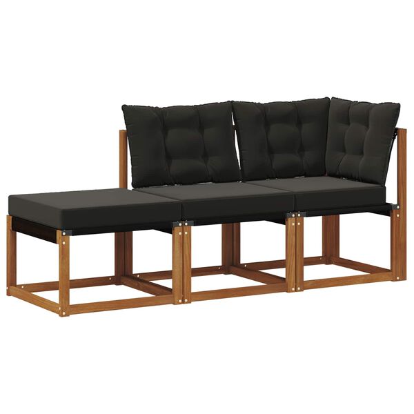 vidaXL Unități de canapea modulară de exterior 3 Bucată natural