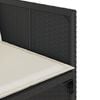 vidaXL Set mobilier de grădină cu perne, 17 piese, negru, poliratan