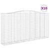 vidaXL Coșuri gabion arcuite, 10 buc 400x50x200/220cm, fier galvanizat