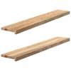 vidaXL Pervaz 2 buc lemn masiv de stejar netratat 120x20x2 cm