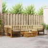vidaXL Set de canapele de exterior cu pernă 8 pcs Natural și Bej