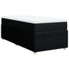 vidaXL Pat box spring cu saltea, negru, 90x190 cm, textil