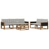 vidaXL Set de canapele de exterior 6 pcs Natural și gri deschis