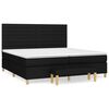 vidaXL Pat box spring cu saltea, negru, 200x200 cm, textil