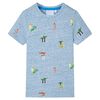 vidaXL Tricou pentru copii, albastru melanj, 104