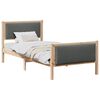 vidaXL Cadru de pat cu headboard Gri închis 90 x 200 cm țesătură