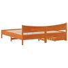 vidaXL Cadru pat cu sertare, maro ceruit, 180x200 cm, lemn masiv pin