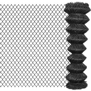 vidaXL Gard plasă de s&acirc;rmă, gri, 25 x 1,5 m, oțel