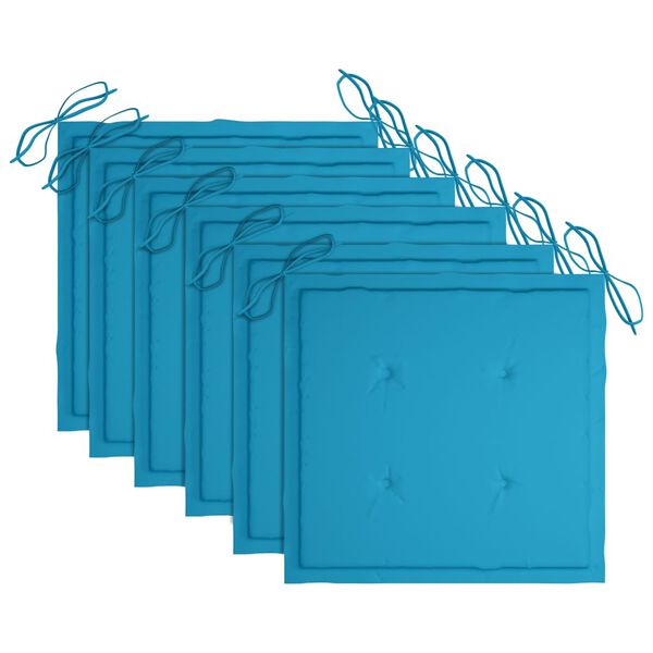 vidaXL Scaune pliante de exterior cu perne 6 buc. lemn masiv de acacia