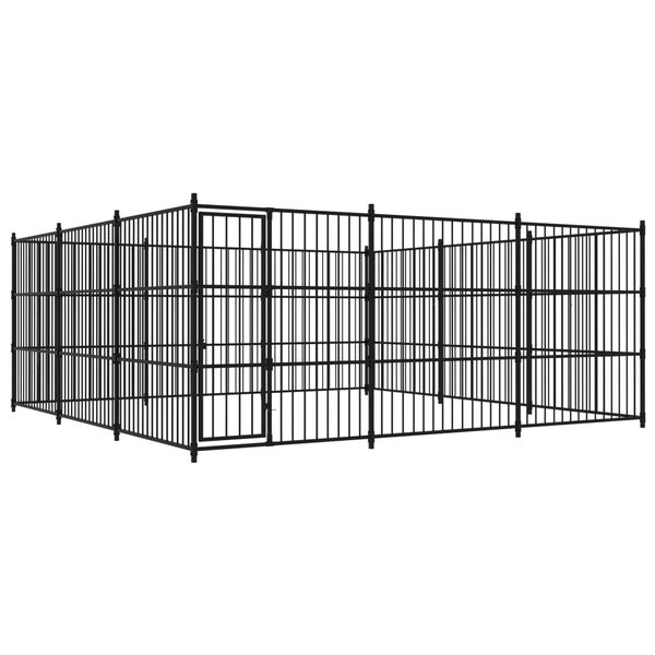 vidaXL Padoc de exterior pentru c&acirc;ini, 450x450x185 cm