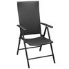 vidaXL Set mobilier de exterior cu perne, 5 piese, negru, aluminiu