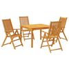 vidaXL Set mobilier de grădină, 5 piese, lemn masiv de acacia