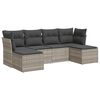 vidaXL Set canapele de grădină cu perne, 6 piese gri deschis poliratan