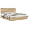 vidaXL Pat cu storage Stejar Sonoma 180 x 200 cm Lemn prelucrat