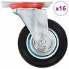 vidaXL Roți pivotante, 16 buc., 100 mm