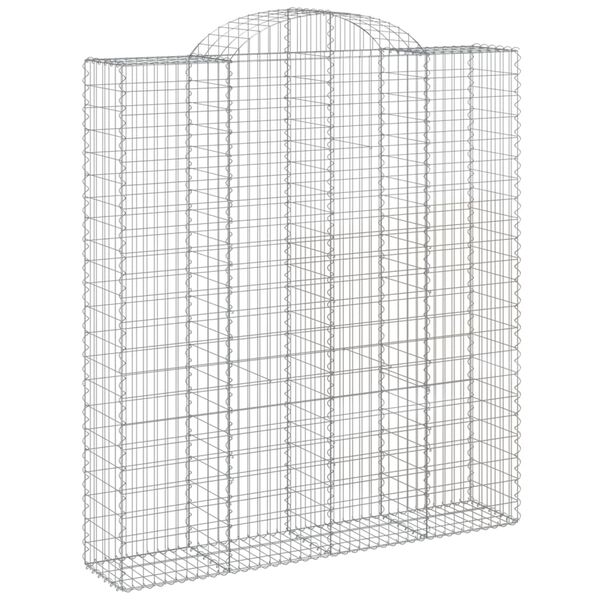 vidaXL Coșuri gabion arcuite, 7 buc, 200x50x220/240cm, fier galvanizat