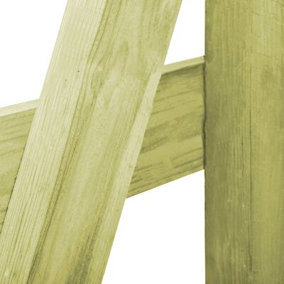 vidaXL Magazie triplă pubele verde 210x80x150cm lemn de pin tratat