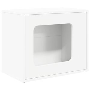 vidaXL Casa pentru pisici Alb 51 x 30 x 42 cm Lemn compozit