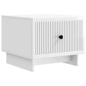 vidaXL Masă de cafea Alb foarte lucios 49 x 50 x 40 cm Lemn prelucrat