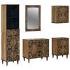 vidaXL Set de mobilier pentru baie 5 pcs Maro Lemn de mango solid