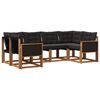 vidaXL Set de canapele de exterior cu pernă 6 pcs Natural și Negru