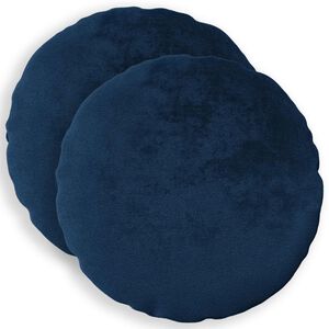 vidaXL Husă pentru pernă 2 pcs HEERLEN Albastru marin &Oslash; 30 cm Flanelă