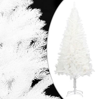 vidaXL Brad de Crăciun artificial, ace cu aspect natural, alb, 240 cm