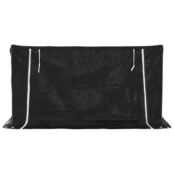 vidaxL Raft pentru lemn de foc cu capac de ploaie otel galvanizat