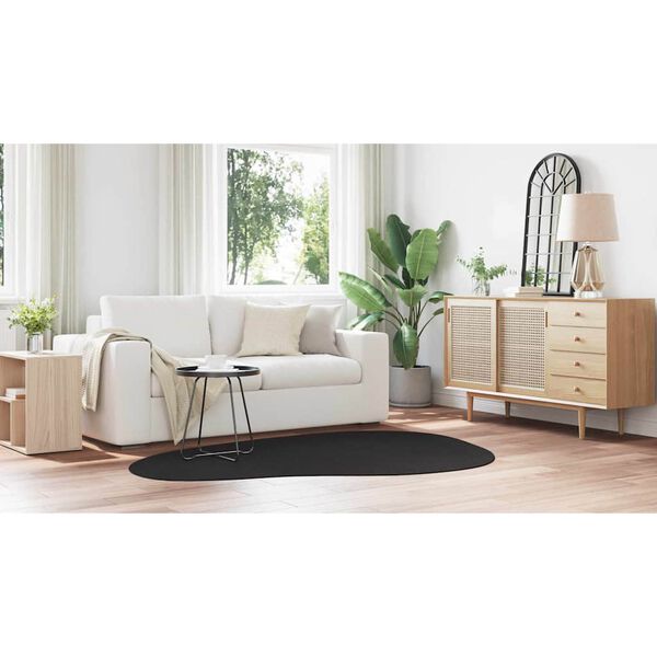 vidaXL Covor HUARTE Negru 140 x 200 cm Poliester