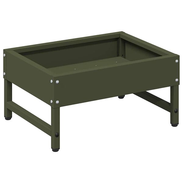 vidaXL Hrănitor pentru păsări Verde măsliniu 80 x 28 x 13.5 cm