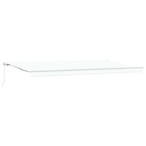 vidaXL Copertină retractabilă Alb 600 &times; 300 cm Poliester și Aluminiu