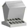 vidaXL Feeder pentru pui Argintiu 30 x 30 x 39 cm Oțel Galvanizat
