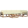 vidaXL Set de canapele de exterior cu pernă 6 pcs Natural și Crem