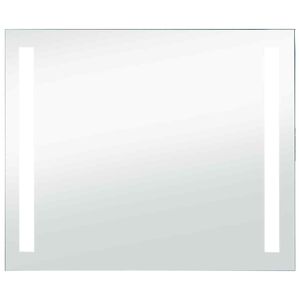 vidaXL Oglindă cu LED de perete pentru baie, 80 x 60 cm