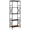 vidaXL Bibliotecă 5 niveluri, stejar maro, 59x35x171cm, lemn prelucrat