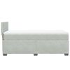 vidaXL Pat box spring cu saltea, gri deschis, 100x200 cm, catifea