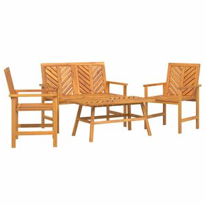 vidaXL Set de lounge pentru grădină 4 buc. Maro Lemn Solid de Acacia