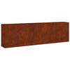 vidaXL Strat &icirc;nălțat de grădină, 280x40x80 cm, oțel corten