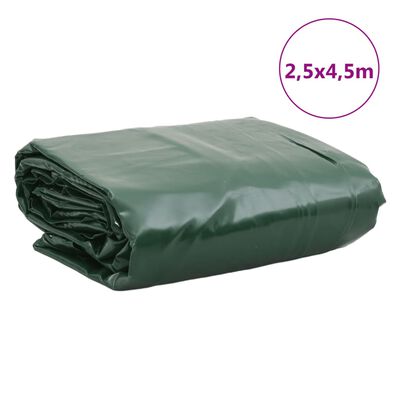 vidaXL Prelată, verde, 2,5x4,5 m, 650 g/m²