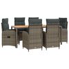 vidaXL Set dining pentru exterior 7 buc. Gri deschis și gri &icirc;nchis