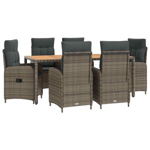 vidaXL Set dining pentru exterior 7 buc. Gri deschis și gri &icirc;nchis