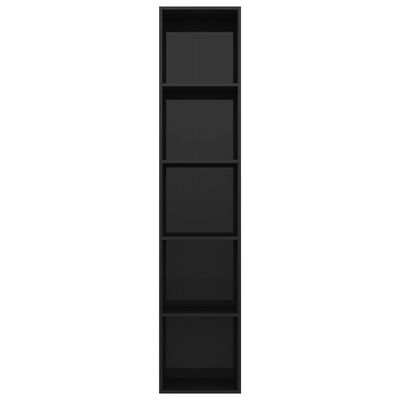 vidaXL Bibliotecă, negru extralucios, 40x30x189 cm, PAL