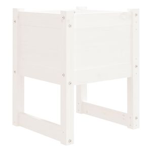 vidaXL Jardinieră, alb, 40x40x52,5 cm, lemn masiv de pin