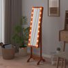 vidaXL Oglindă de sine stătătoare cu LED, 34x37x146 cm