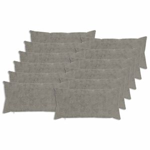 vidaXL Husă pentru pernă 12 buc. HEERLEN Gri deschis 40 x 80 cm