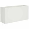 vidaXL Vază pentru Grădină Alb 100 x 30 x 50 cm Oțel laminat la rece