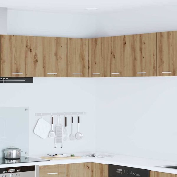 vidaXL Dulap suspendat Stejar Artisan și Alb 57 x 57 x 40 cm